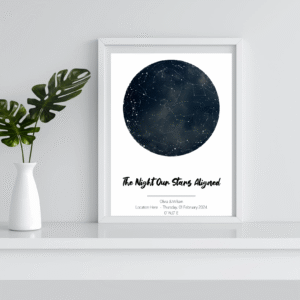 Custom Star Map ( Blue & white)
Digital Print