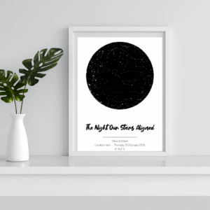 Custom Star Map (Black & White)
Digital Print