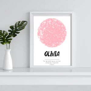 Custom Shiny Star Map(Pink)
Digital Print