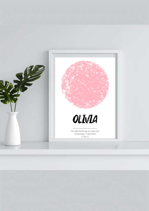 Custom Shiny Star Map(Pink)
Digital Print