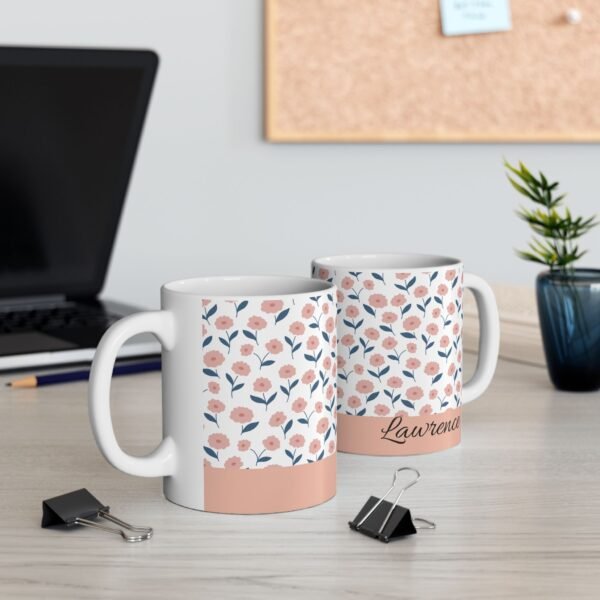 Floral Ceramic Mug, Cute Coffee Cup Gift, Tea Lover's Gift, Home Decor, Spring Vibes, Floral Mug - Image 4