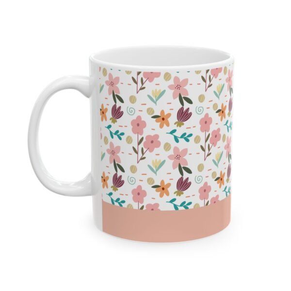 Floral Ceramic Mug, Cute Coffee Cup, Tea Mug, Gift for Her, Personalized Mug, Spring Floral Design - Image 4