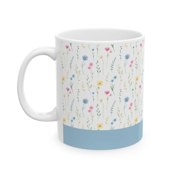 Whimsical Floral Ceramic Mug, Coffee Cup, Gift for Her, Cute Tea Mug, Spring Kitchen Decor, Birthday Gift, Floral Design - Image 4