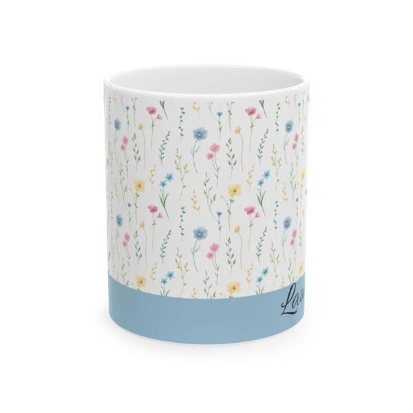 Whimsical Floral Ceramic Mug, Coffee Cup, Gift for Her, Cute Tea Mug, Spring Kitchen Decor, Birthday Gift, Floral Design - Image 2
