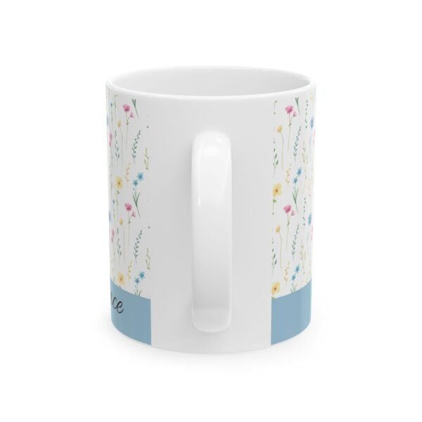 Whimsical Floral Ceramic Mug, Coffee Cup, Gift for Her, Cute Tea Mug, Spring Kitchen Decor, Birthday Gift, Floral Design - Image 3
