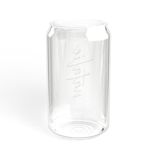 Personalizable Sipper Glass, 16oz in metallic silver - Image 7