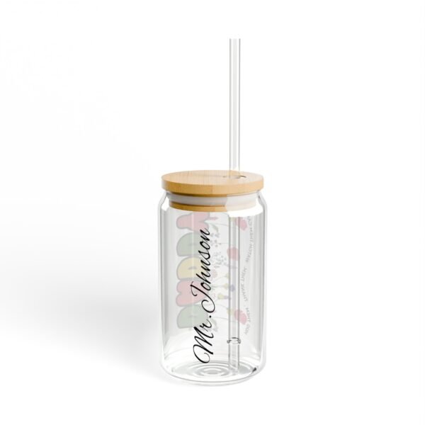 Personalized Glass Sipper, Customized Drink Container, Eco-Friendly Beverage Jar, Unique Gift for Him/Her, Perfect for Parties, [...] - Image 3