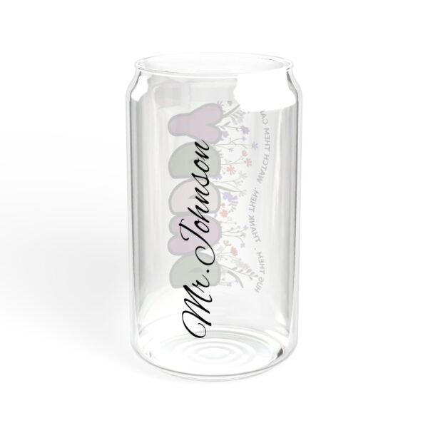 Personalized Sipper Glass with Bamboo Lid, Custom Drinkware, Ideal for Home, Gifts, Parties, Eco-Friendly Beverage Container - Image 6