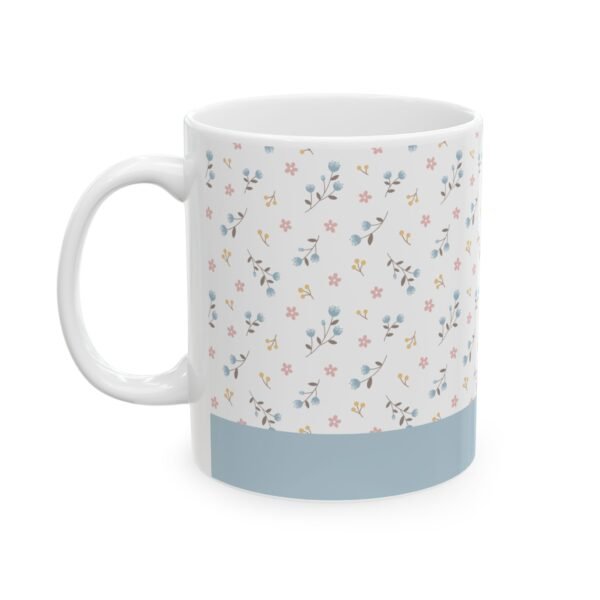 Floral Pattern Ceramic Mug | Cute Coffee Cup, Gift for Her, Tea Lover's Mug, Floral Kitchen Decor, Birthday Present - Image 4