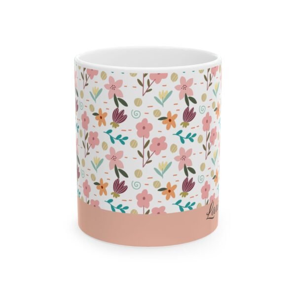 Floral Ceramic Mug, Cute Coffee Cup, Tea Mug, Gift for Her, Personalized Mug, Spring Floral Design - Image 2