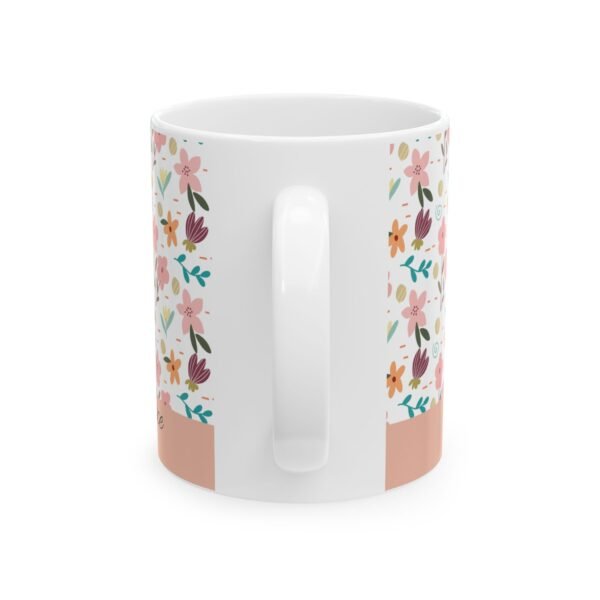 Floral Ceramic Mug, Cute Coffee Cup, Tea Mug, Gift for Her, Personalized Mug, Spring Floral Design - Image 3