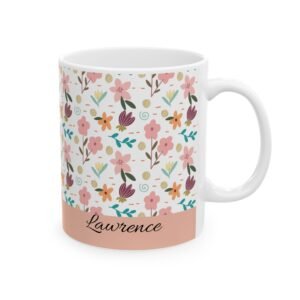 Floral Ceramic Mug, Cute Coffee Cup, Tea Mug, Gift for Her, Personalized Mug, Spring Floral Design