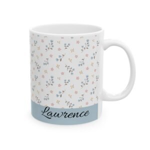 Floral Pattern Ceramic Mug | Cute Coffee Cup, Gift for Her, Tea Lover's Mug, Floral Kitchen Decor, Birthday Present
