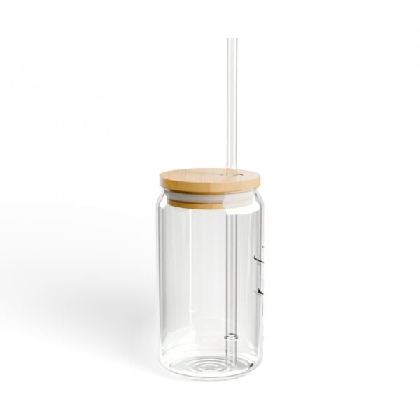 Custom name Sipper Glass, 16oz in black - Image 2