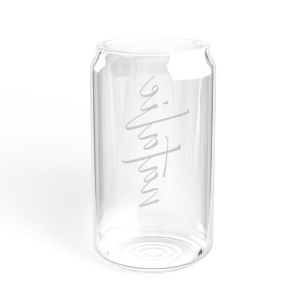 Custom name Sipper Glass, 16oz in black - Image 7