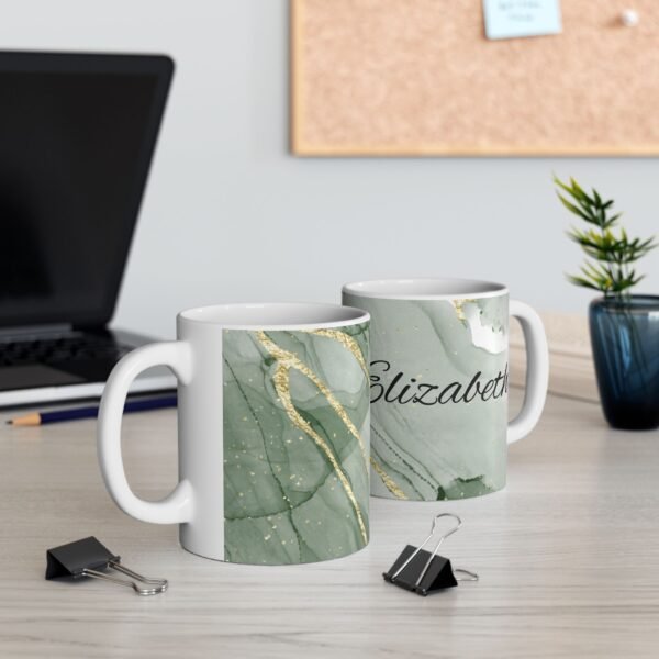 Personalized Marble Ceramic Mug - Custom Name Coffee Cup, Gift for Mom, Unique Holiday Present, Home Office Decor, Wedding Favor - Image 6