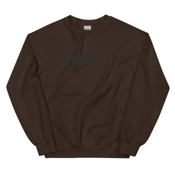 Floral WIFEY Embroidered Unisex Sweatshirt - Image 5