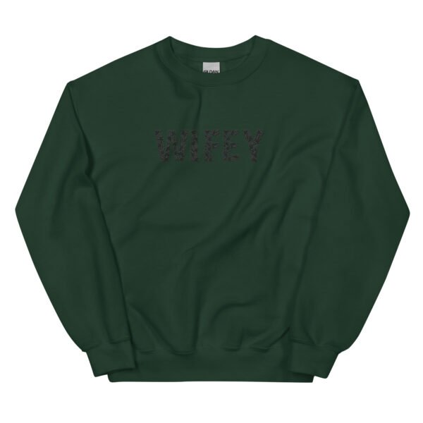 Floral WIFEY Embroidered Unisex Sweatshirt - Image 6