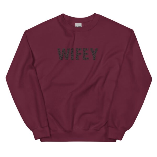 Floral WIFEY Embroidered Unisex Sweatshirt - Image 4