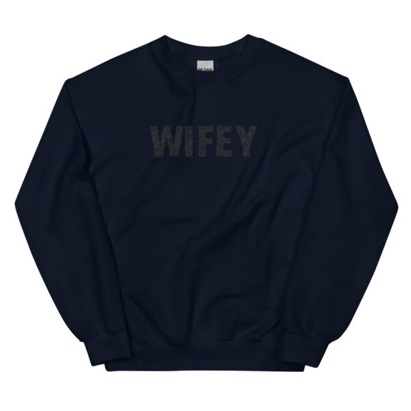 Floral WIFEY Embroidered Unisex Sweatshirt - Image 3
