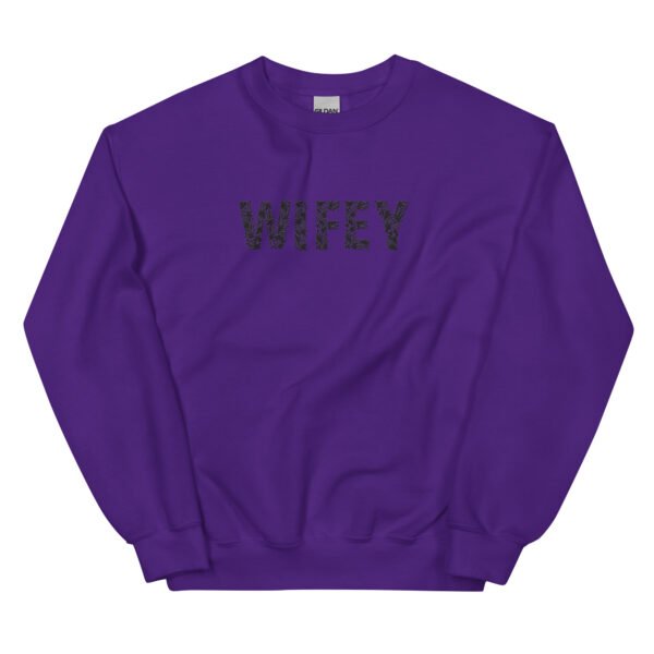 Floral WIFEY Embroidered Unisex Sweatshirt - Image 8