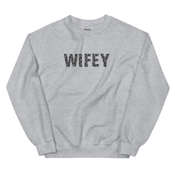 Floral WIFEY Embroidered Unisex Sweatshirt - Image 10