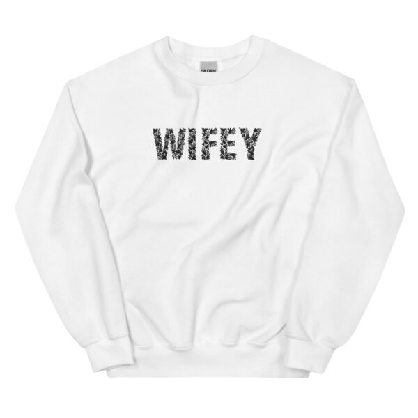 Floral WIFEY Embroidered Unisex Sweatshirt - Image 14